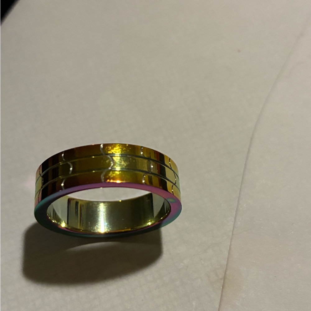 Gold and Rainbow men’s ring